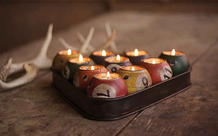 Pool Ball Candle Holder