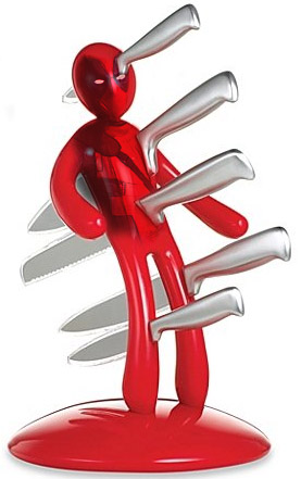 Deadpool Knife Block Standing Painted