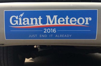 Giant Meteor For President 2016 Bumper Sticker